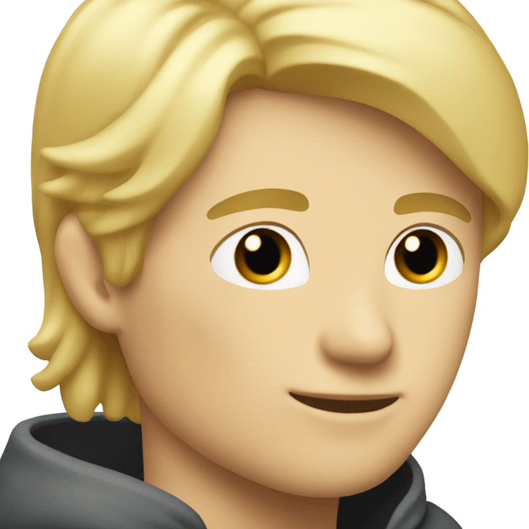 male mid long normal blonde hair rear emoji