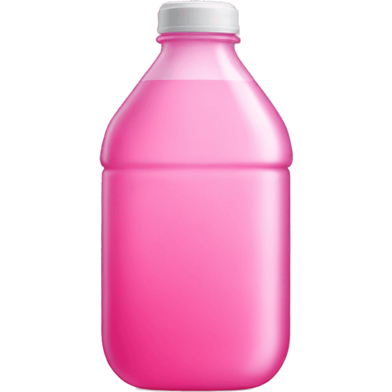 plastic bottle with crystaline pink liquid emoji