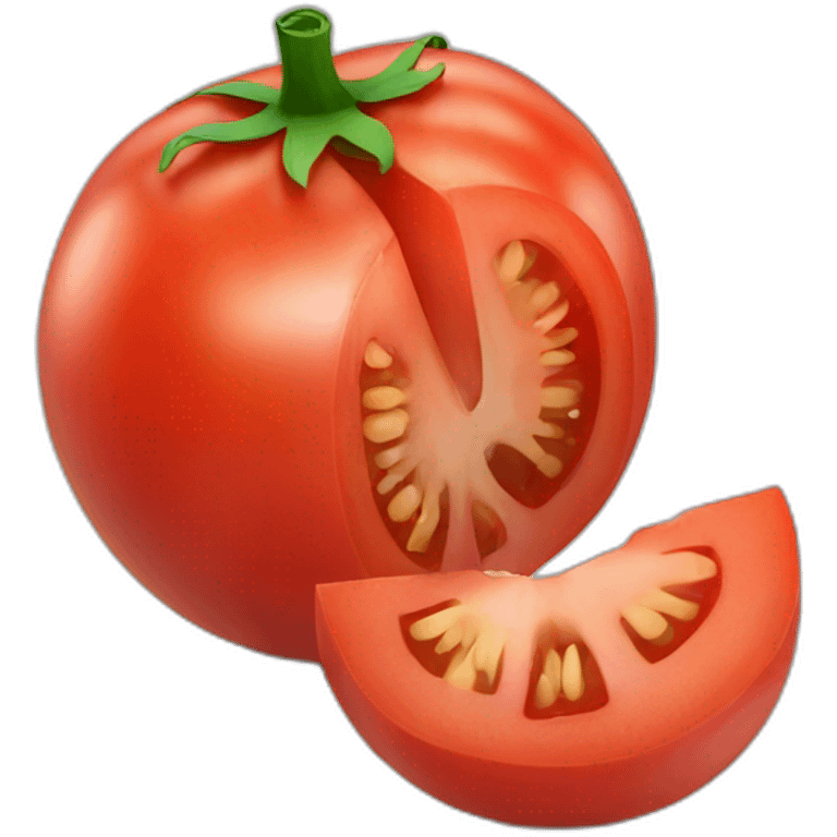 tomato sliced 3d emoji