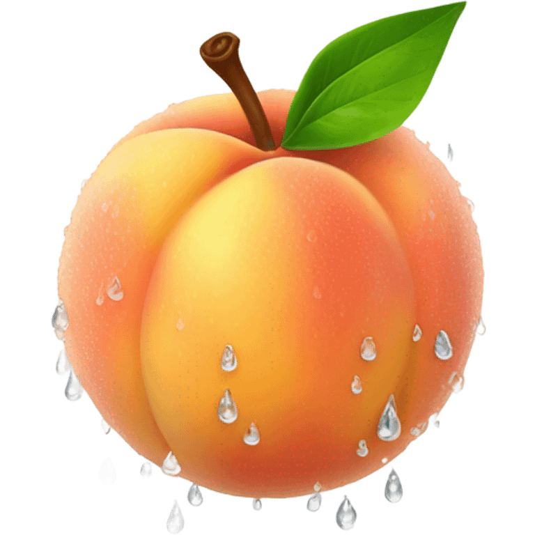 Wet peach emoji