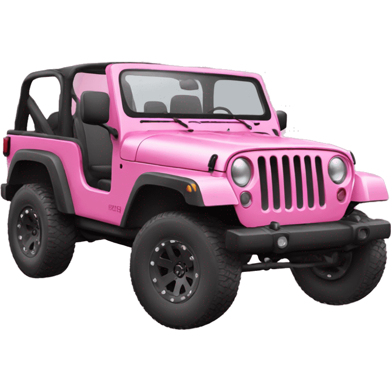 Pink modern jeep emoji