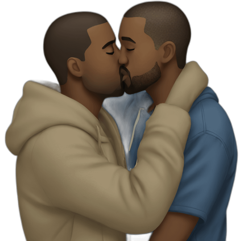 kanye kissing kanye emoji