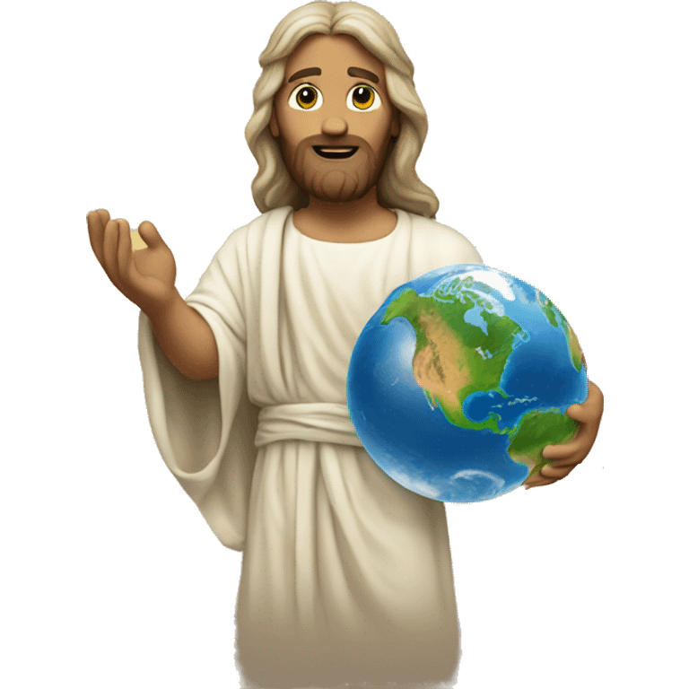 Jesus holding the world in his hand emoji