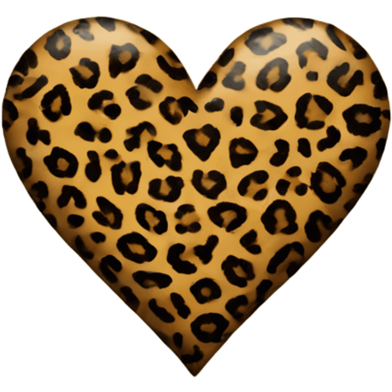 Leopard print heart emoji