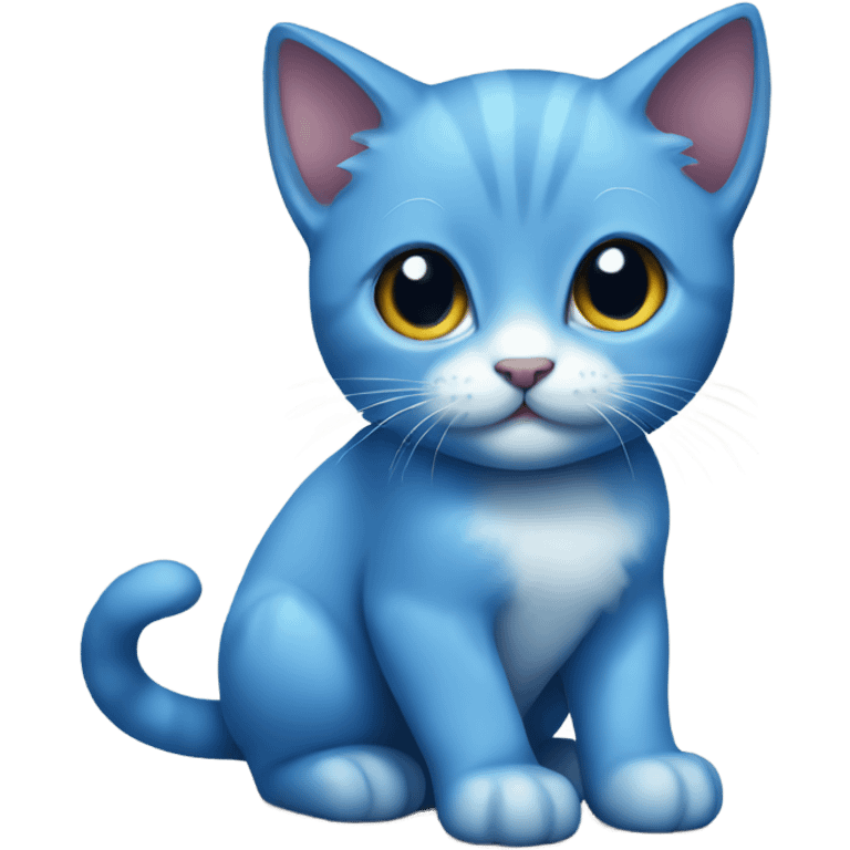 Blue kitten emoji