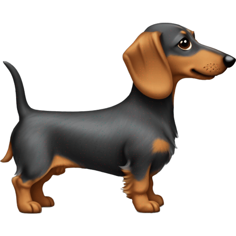 Wire haired wiener dog from the side  emoji