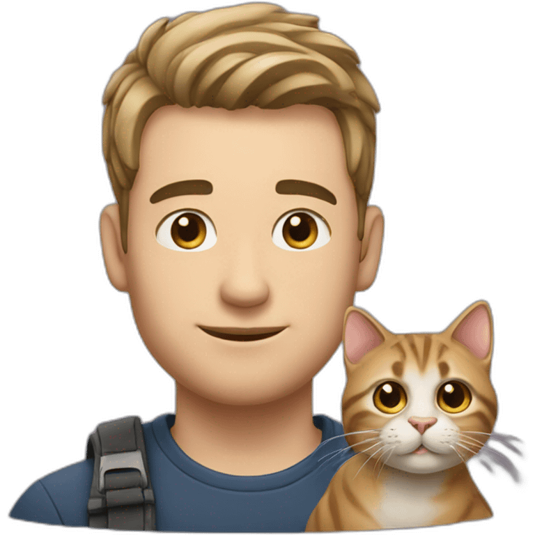 Homme avec chat emoji