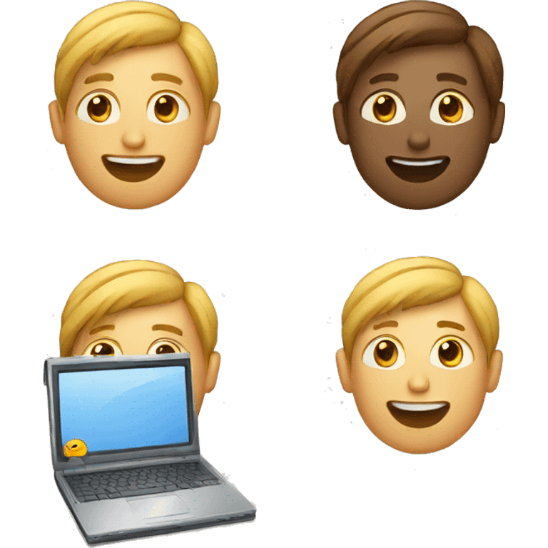 laptop interface app emoji