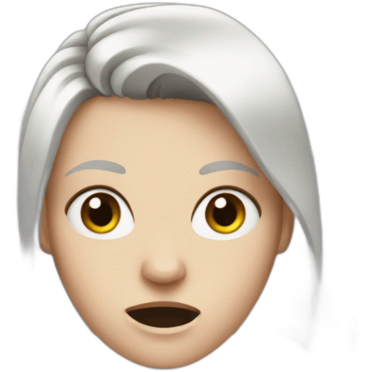 Angry white girl emoji