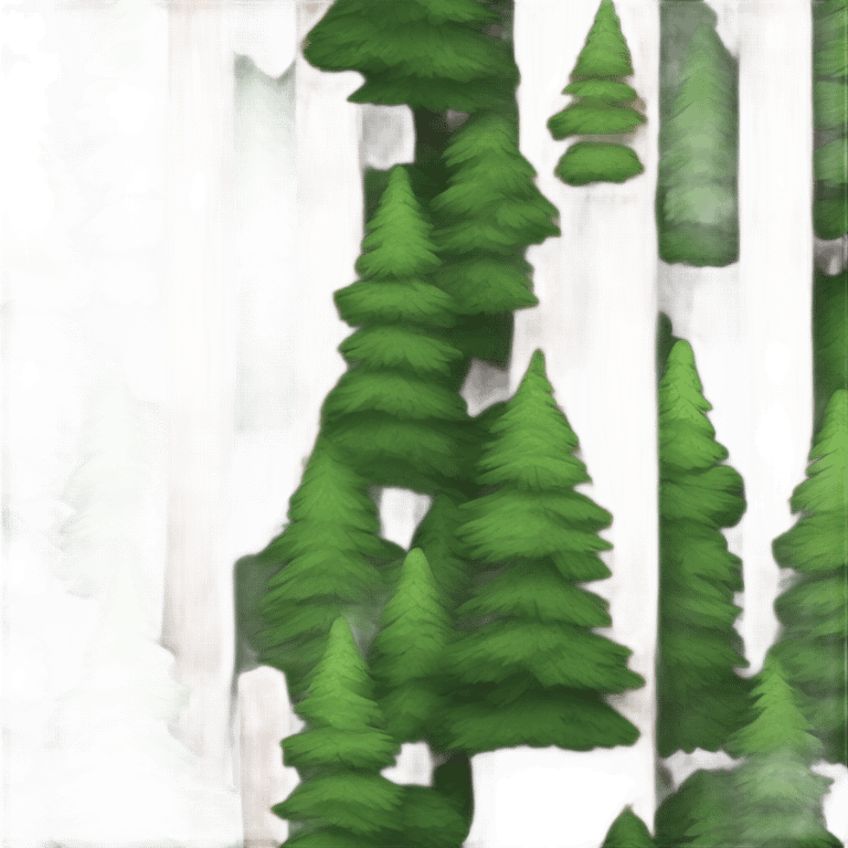 Many Redwood fir trees forest emoji