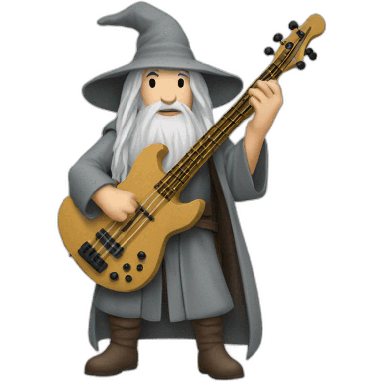 gandalf playing 7 string bass guitar emoji