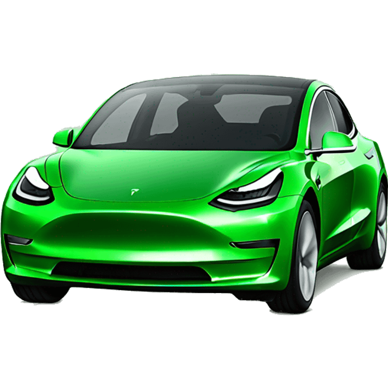 green tesla model 3 emoji