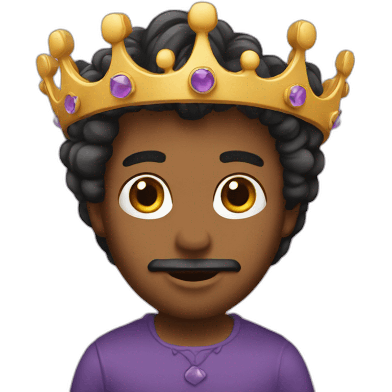 Prince avec une couronne emoji