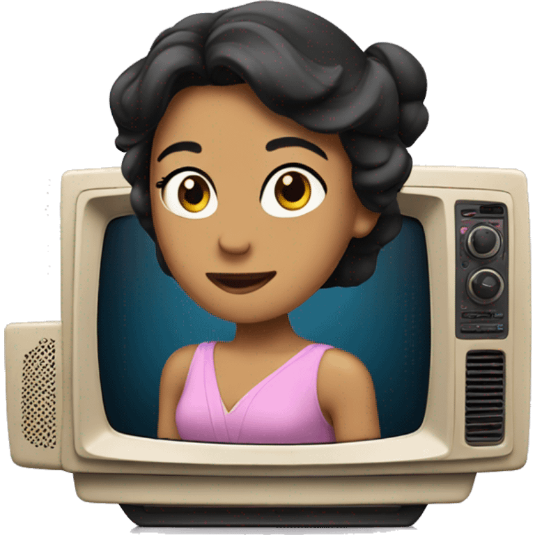 Tv with princess show on  emoji