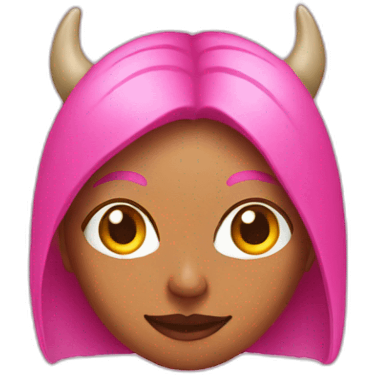 pink woman with horns  emoji