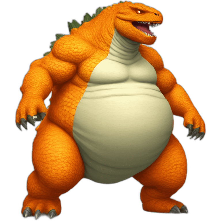 Godzilla obesity orange emoji