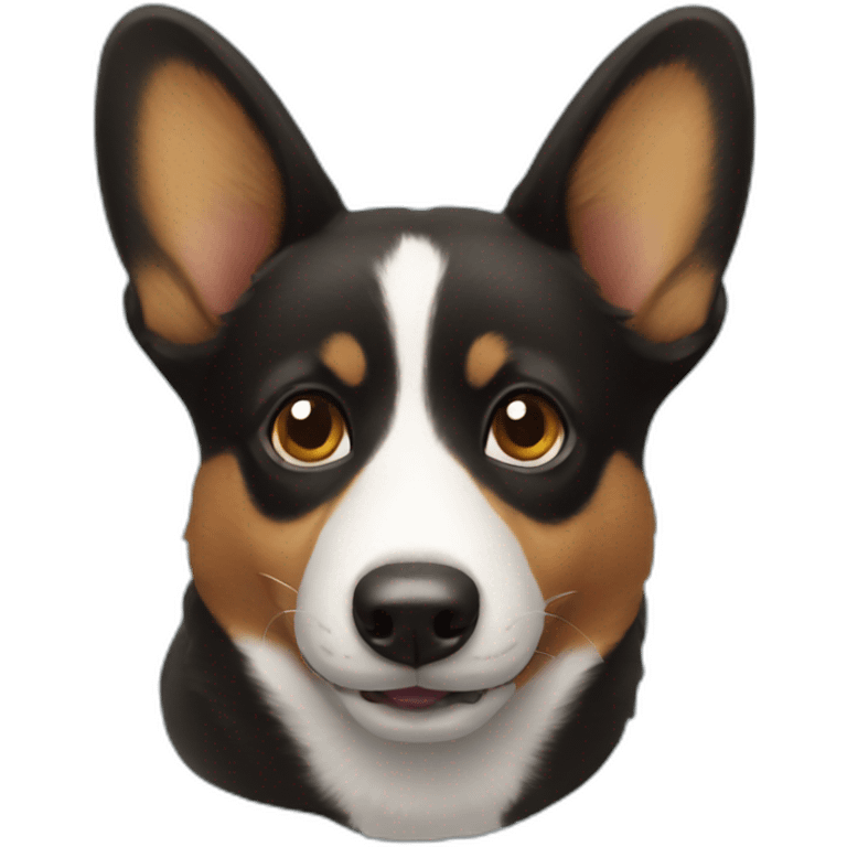 black corgi face emoji