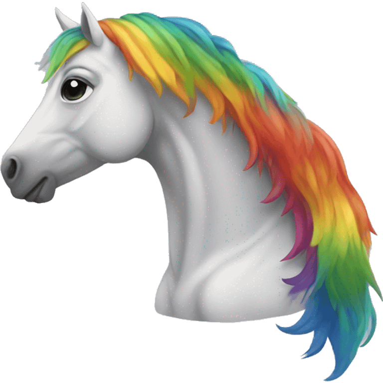 Rainbow horse emoji