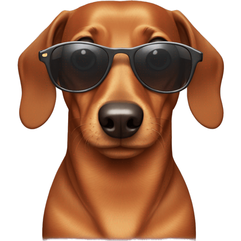 Dachshund with sunglasses emoji