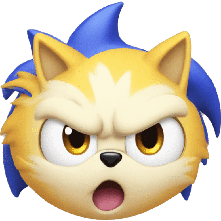 Sonic mewing emoji