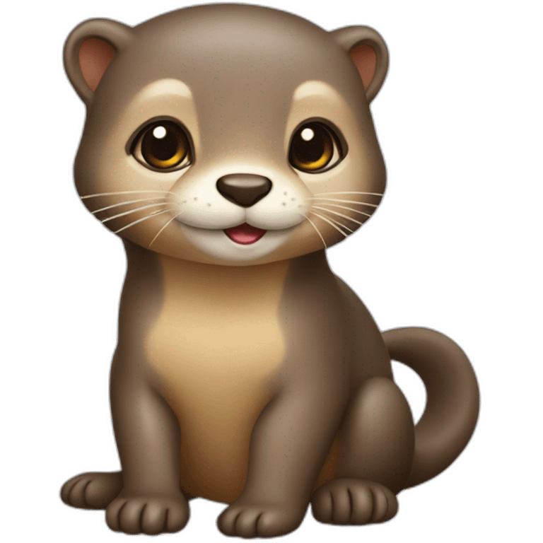 Loutre sur chat emoji