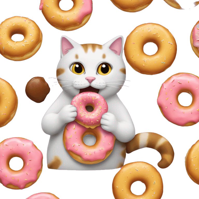 cat eating donut emoji