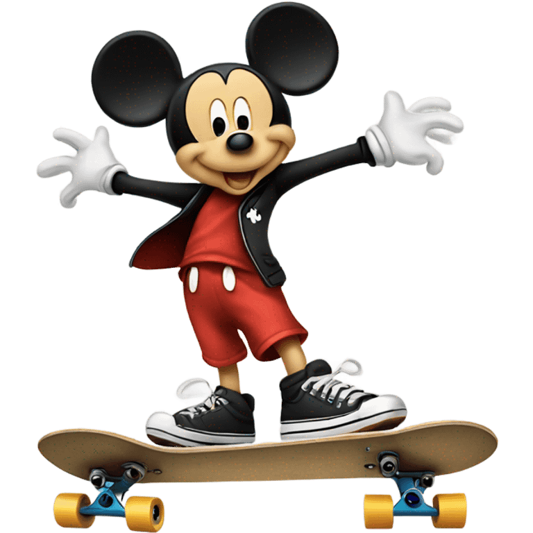 Mickey Mouse on a skateboard emoji