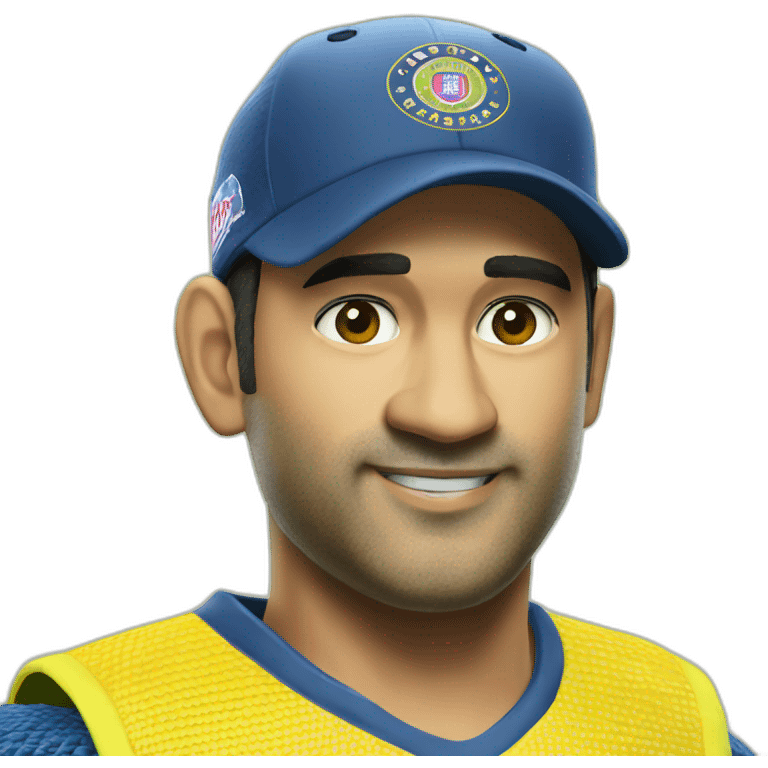 Ms dhoni in yellow jersy emoji