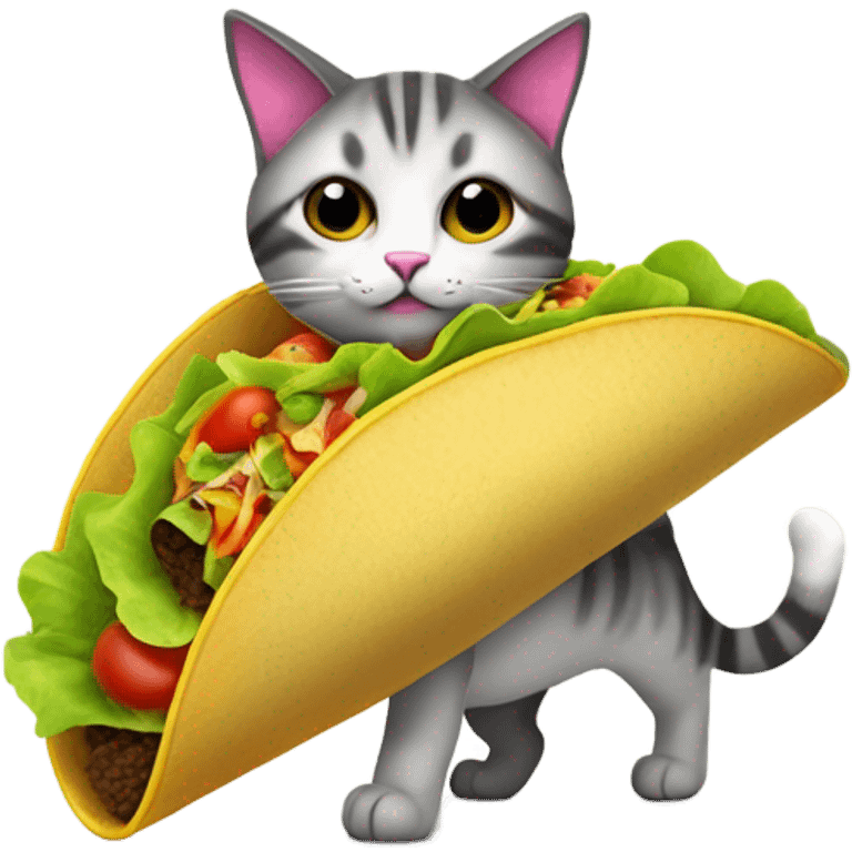 Cat wearing a taco costume  emoji