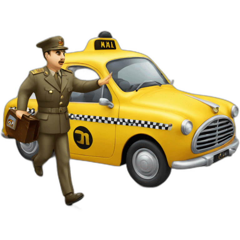 Francisco Franco stopping a taxi emoji