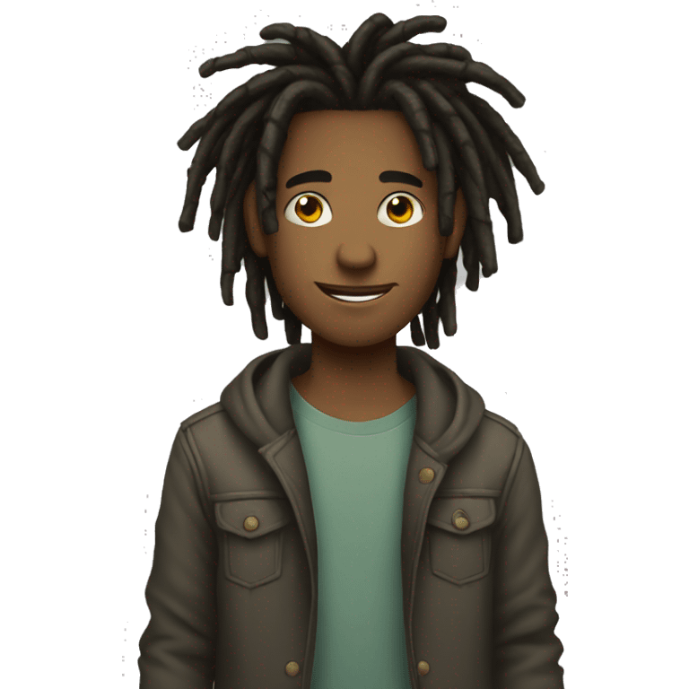 young dread locks guy emoji