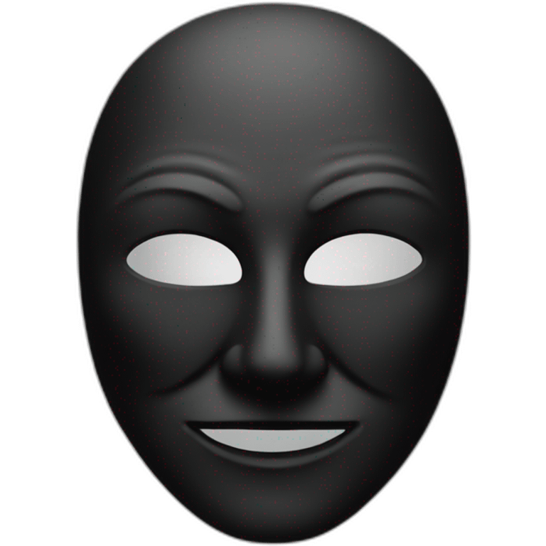 anonymous mask black emoji