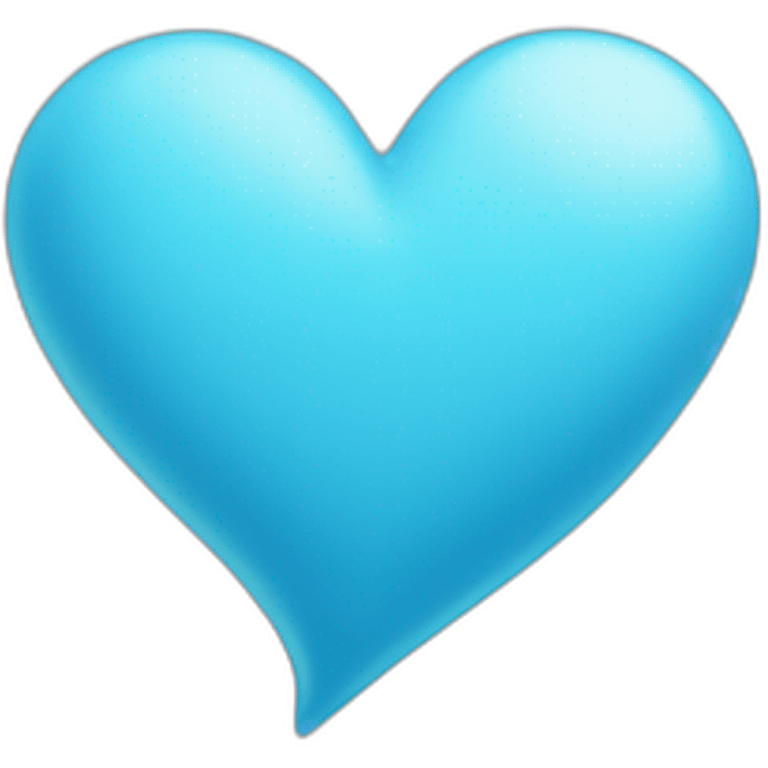 Sky blue heart  emoji