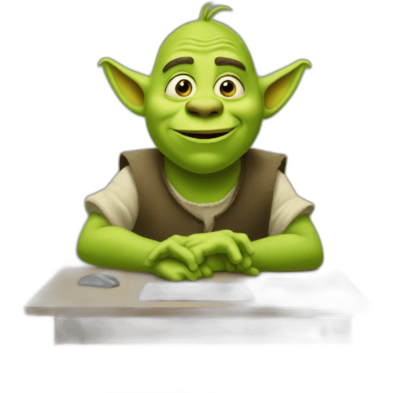 shreck play on computer emoji