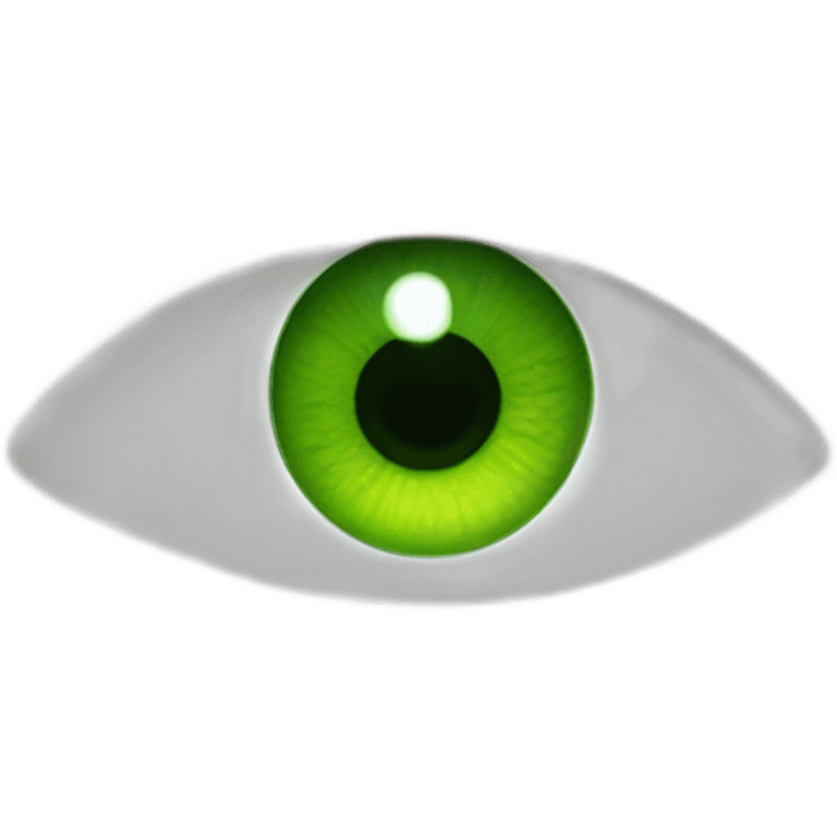 A man with a green eye  emoji