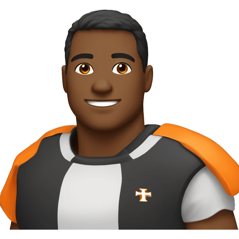 Tennessee volunteer wearing orange and black  emoji