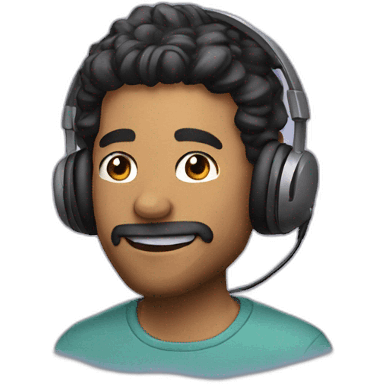 streamer man with headset emoji