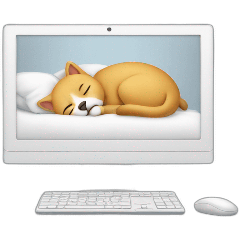 sleeping cute computer display emoji