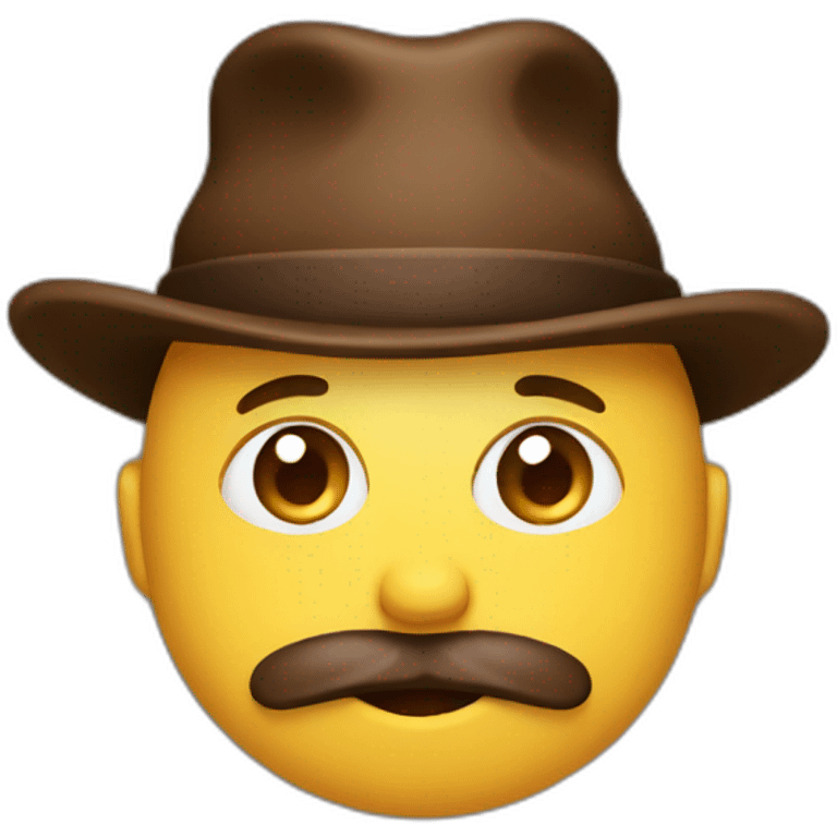 englishman with poop as hat emoji