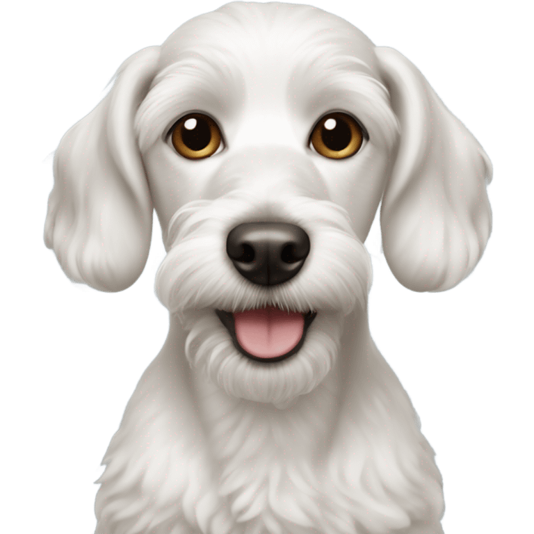 White weiner dog poodle mix emoji