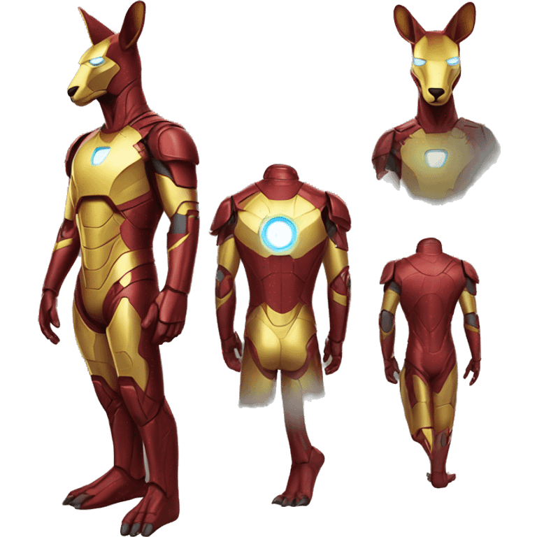 kangaroo iron-man suit emoji