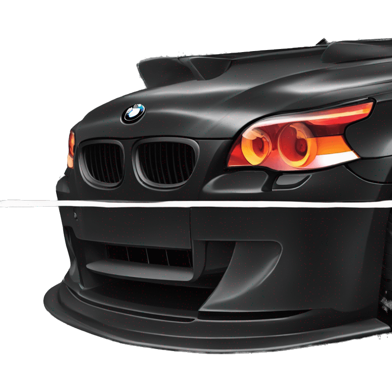 Bmw m5 e60 black Drift sideways black glass  emoji