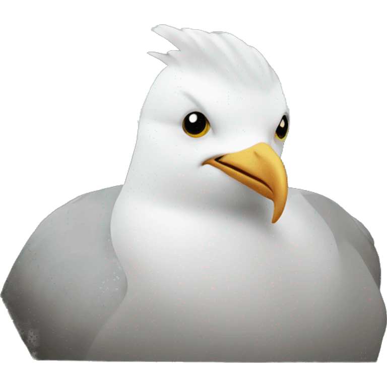 Seagull in a car emoji