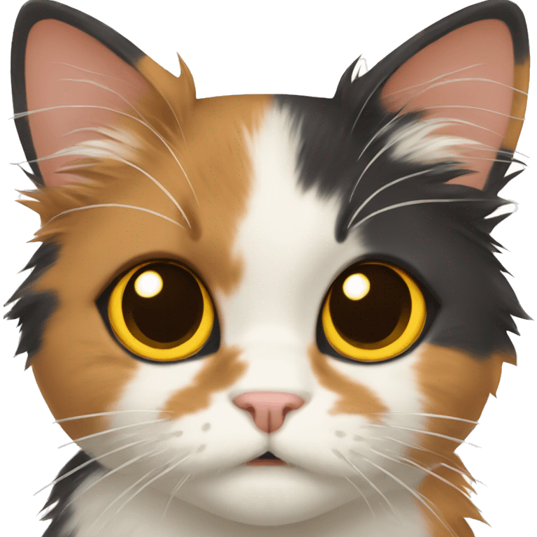 calico cat fluffy emoji