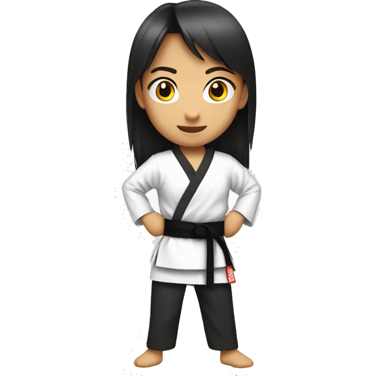 karate young asian girl emoji