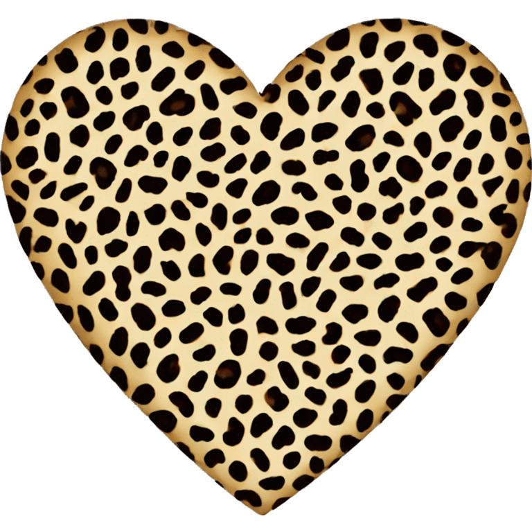 leopard print heart  emoji