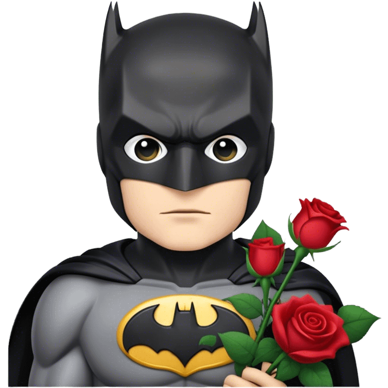 Batman with roses emoji