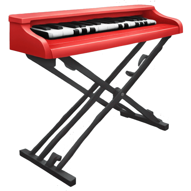 Red piano keyboard lid closed emoji