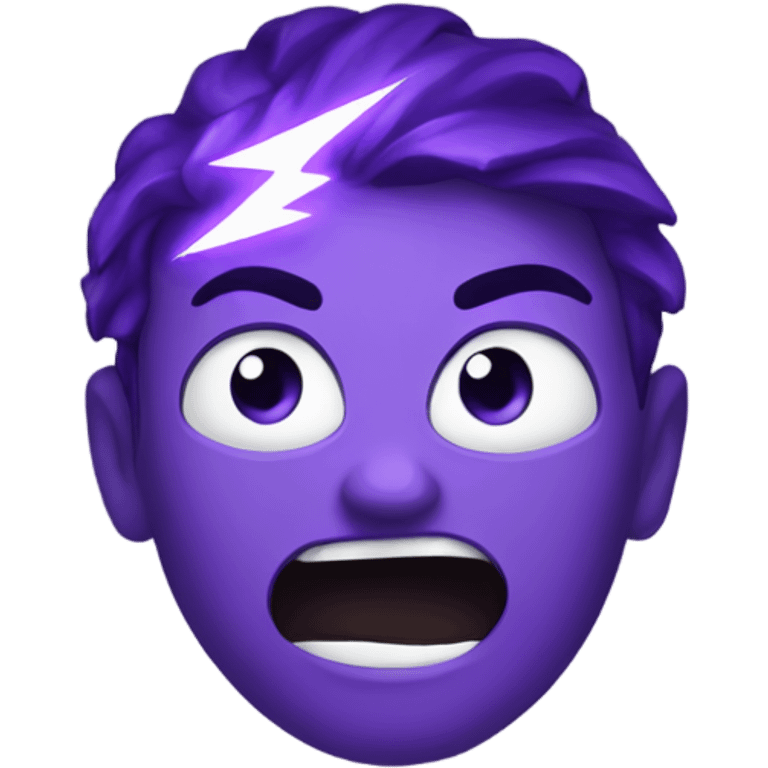 dark violet lightning emoji