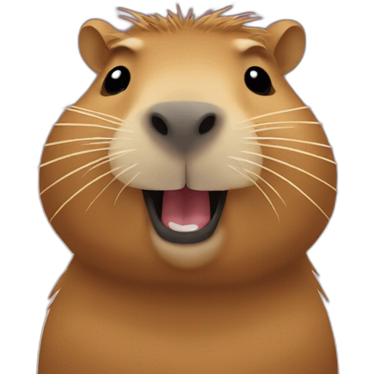 Capybara singing a song emoji